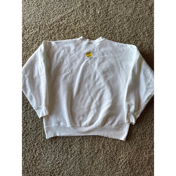 Vintage Tennis Memphis Racquet Club USA Made Hanes White L Crewneck - Picture 5 of 9